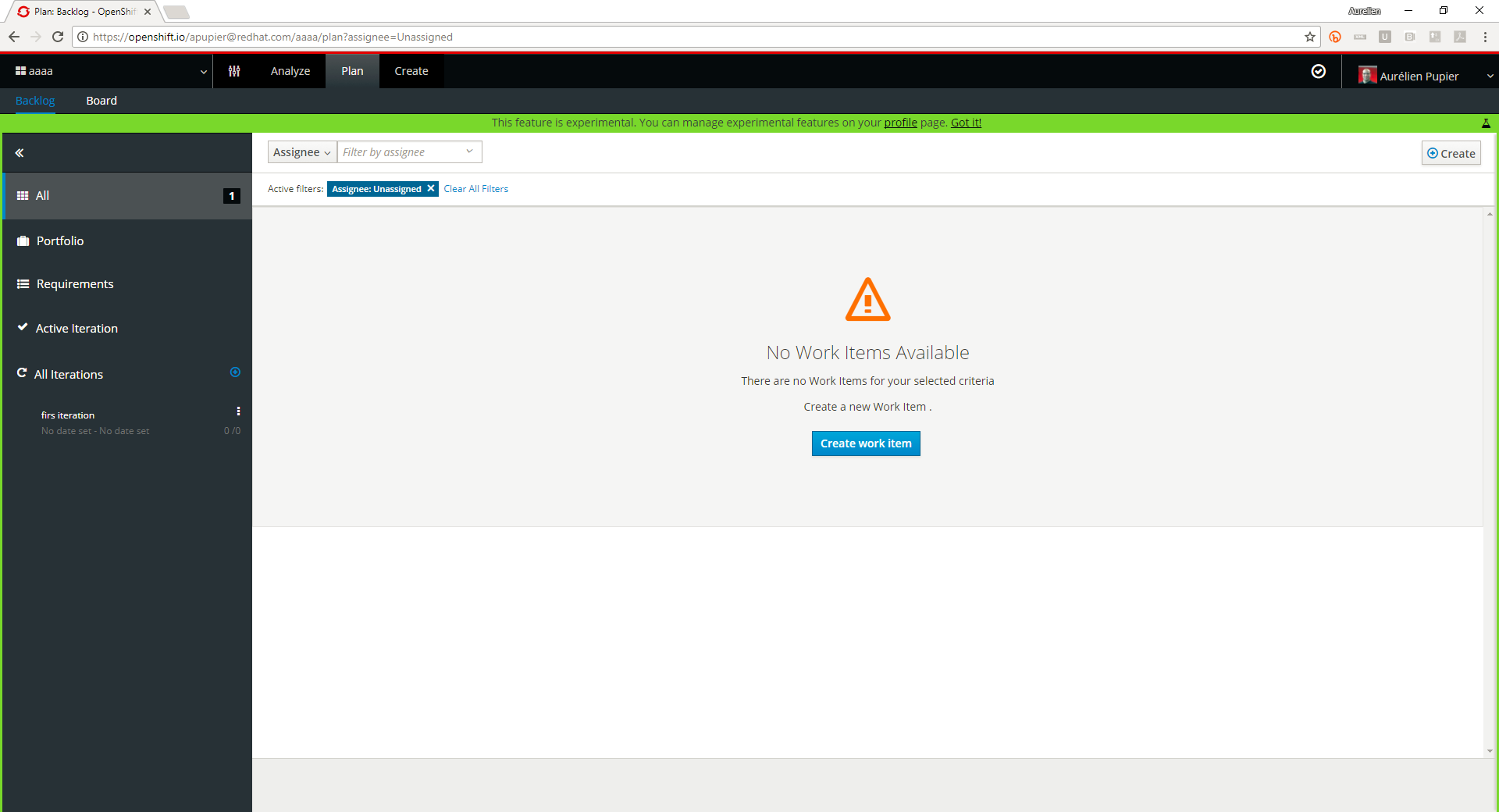[Planner]Unassigned filter is not working · Issue 1207 · openshiftio