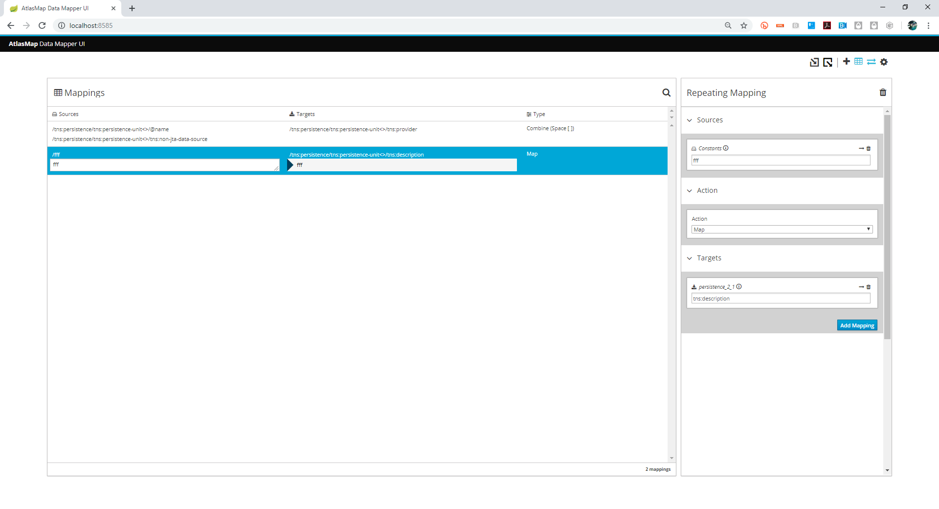 the p and g of "Mappings" is truncated in mapping table view · Issue ...