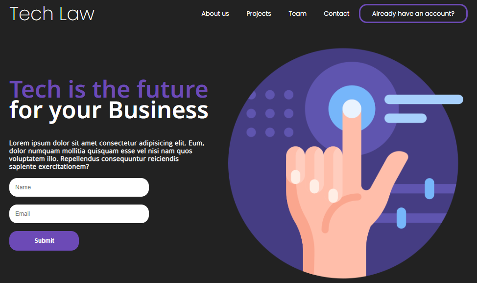 GitHub - DanielTelesR/Tech-Law-Landing-Page: Tech Law - Landing Page