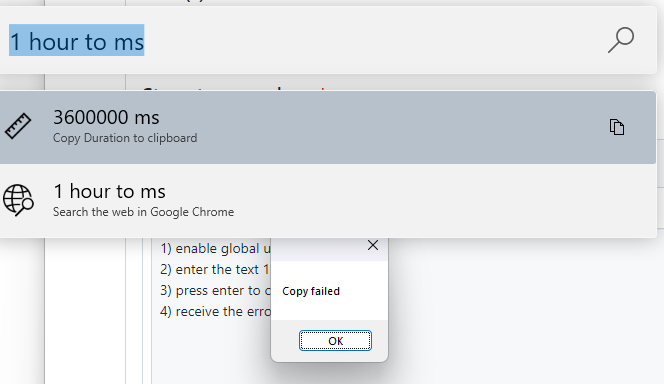PowerToys Run unit conversion result copy failed · Issue #21874 ...