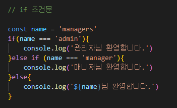 if 조건문