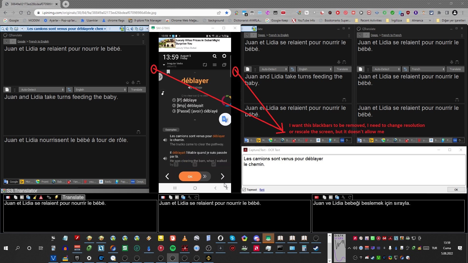 screen with blackbars
