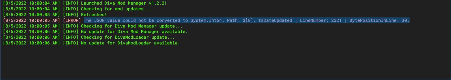 Unable to install new mods · Issue #14 · TekkaGB/DivaModManager · GitHub