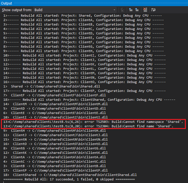 Build Mode in Visual Studio "Rebuild" results in occasional errors ...