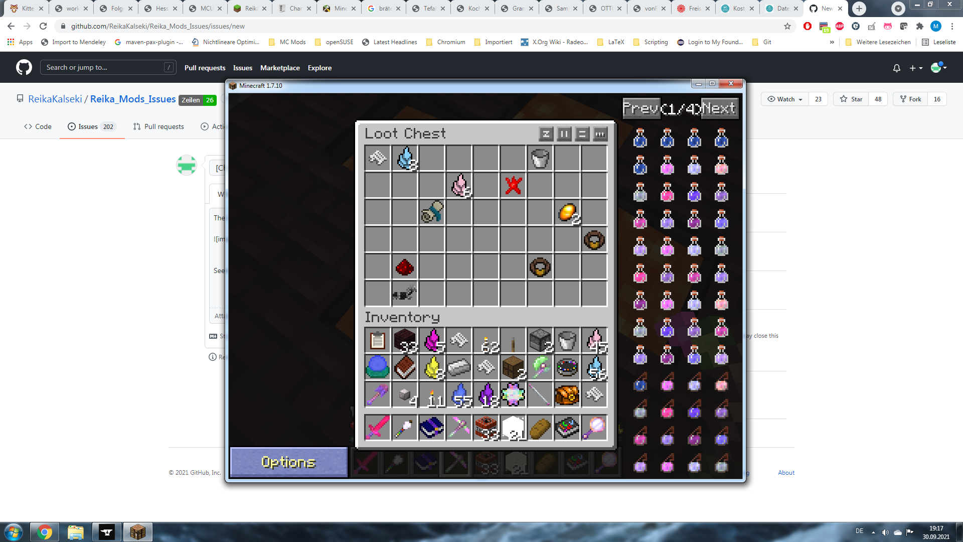 [ChC][V29g] Nether well loot chests all have the same loot · Issue