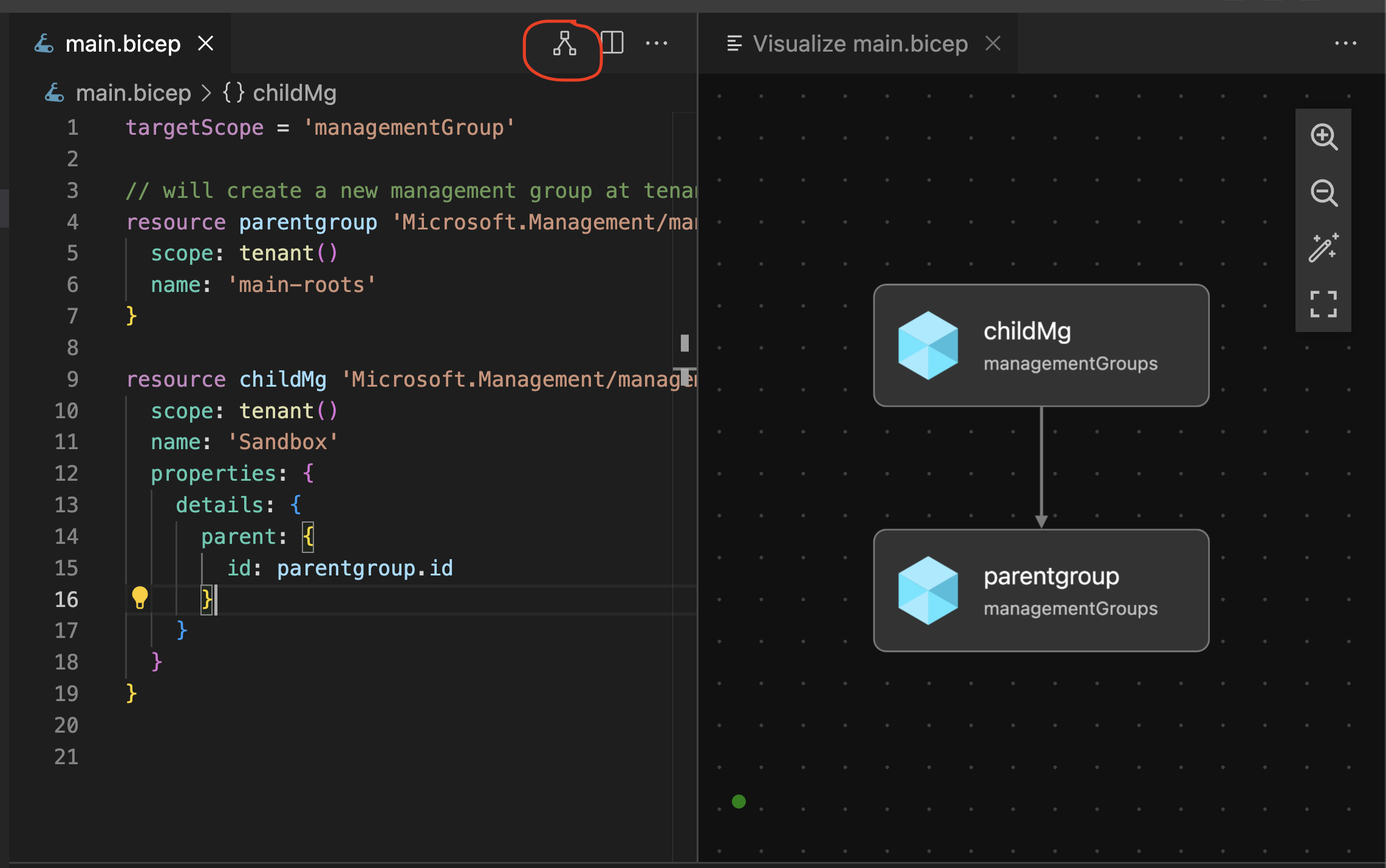 feature request to visualize the bicep · Issue #9098 · Azure/bicep · GitHub