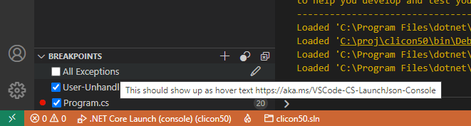 ExceptionBreakpointsFilter.description should support links · Issue ...