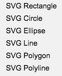 SVG element types