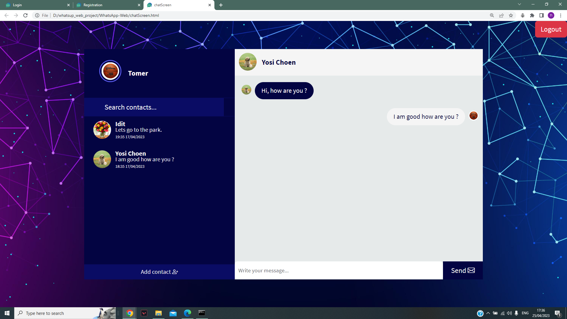 GitHub - IditMedizada/WhatsApp-Web: An ongoing task of creating ...