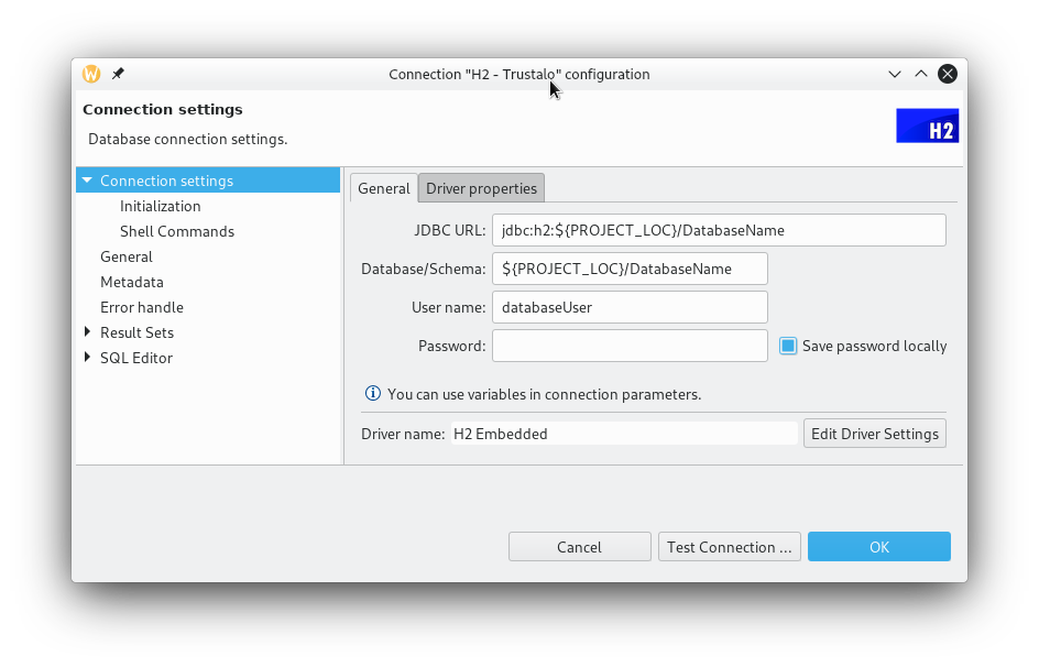 Use environment variables in connection settings · Issue 2213