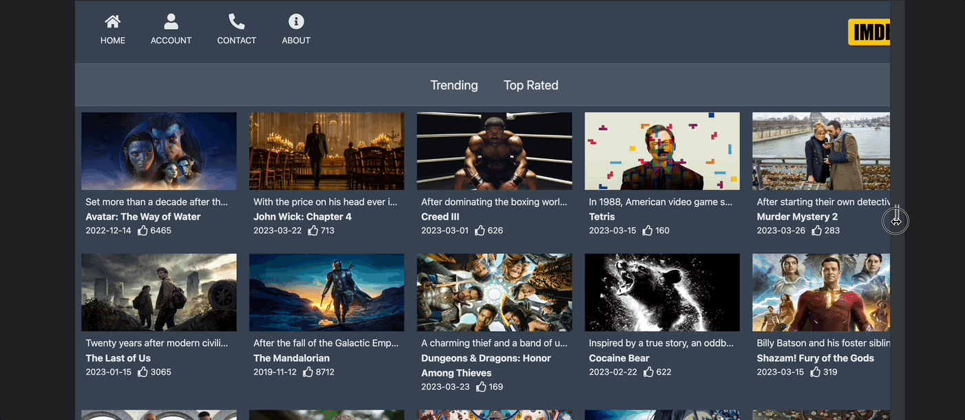 GitHub - MRowan121/IMDB_clone: This application is similar to IMDB. It ...