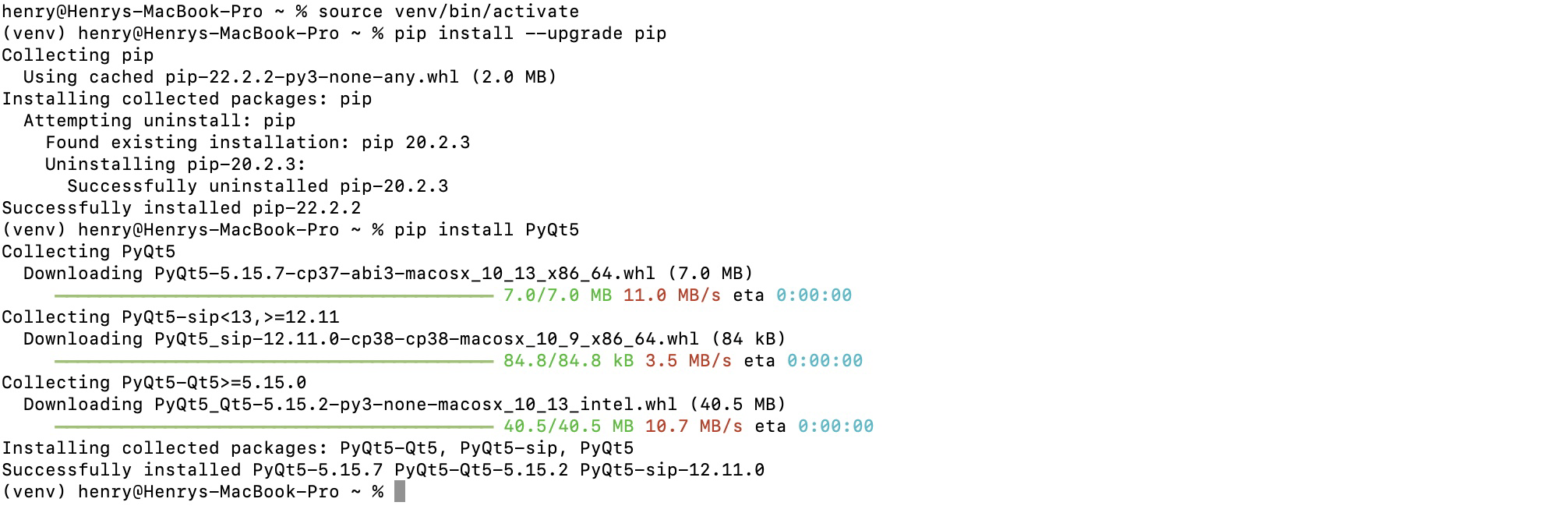 Pip3 install pyqt5