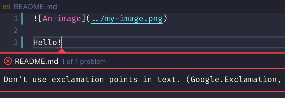 Weird behaviour of exclamation mark rule with markdown image syntax ...