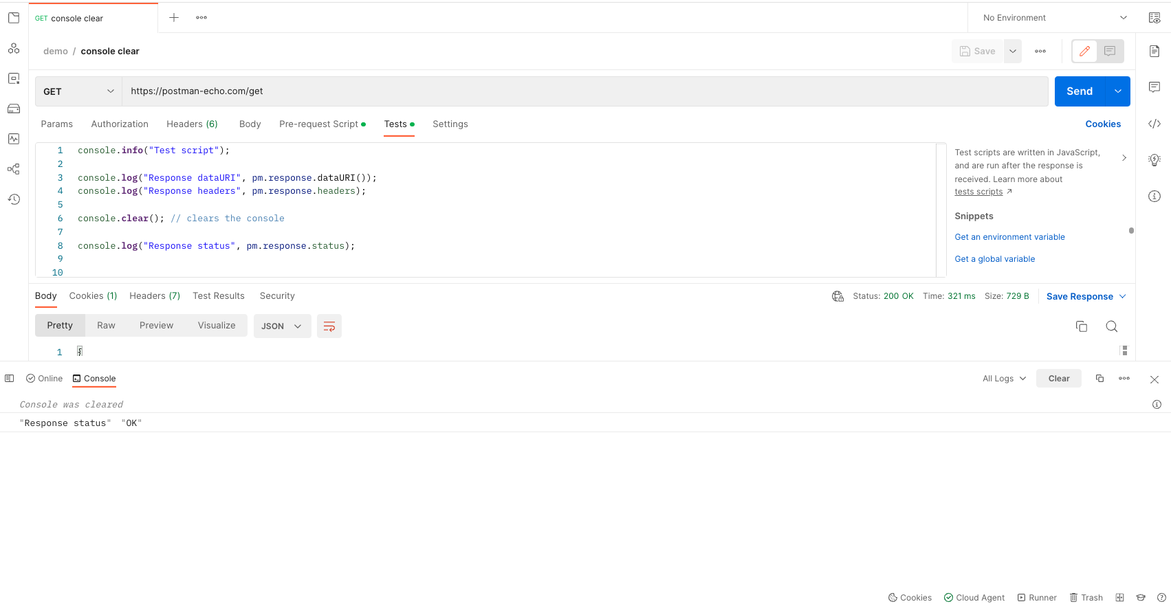 Need a function like console.clear() in the Postman App · Issue #4690 ...