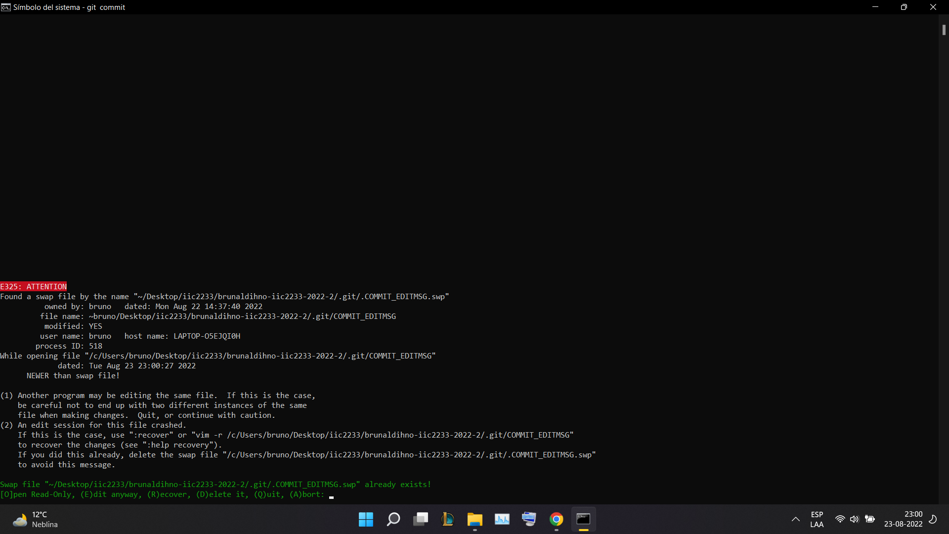Problemas con git commit · Issue #72 · IIC2233/Syllabus-2022-2 · GitHub