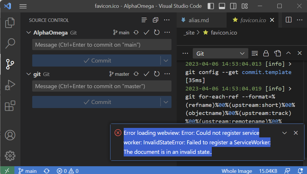 Blinking / Flashing Source Control Icon Every 3 Seconds · Issue #179418 ...