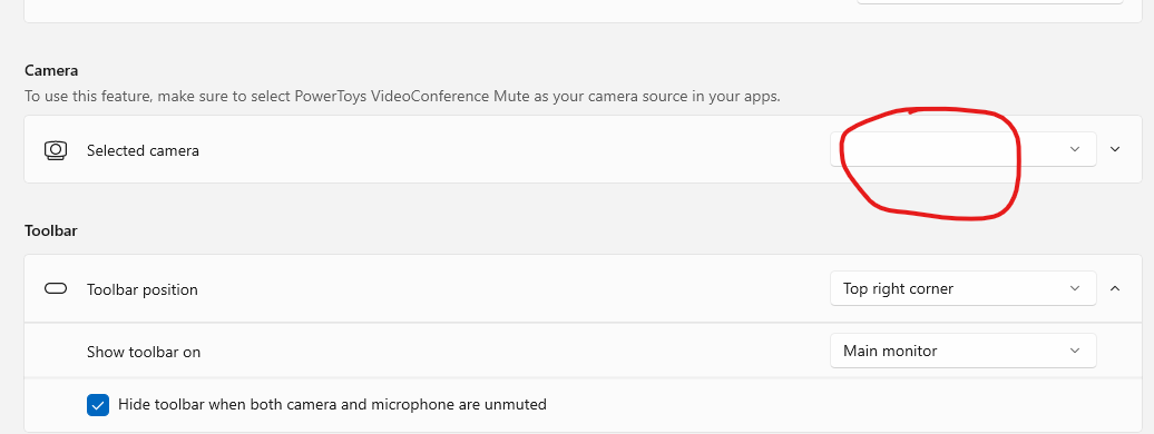 Selected Camera · Issue #19907 · microsoft/PowerToys · GitHub