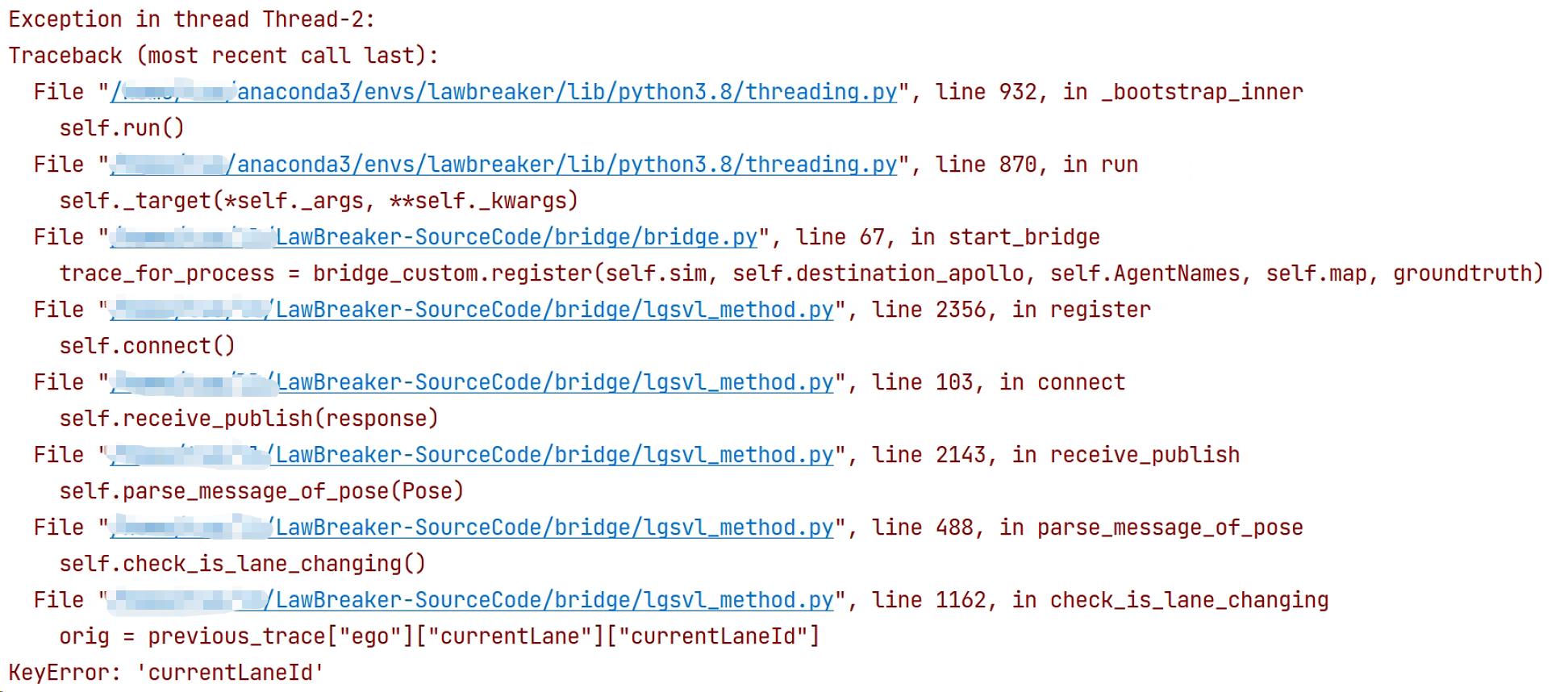 KeyError:'currentLaneID' · Issue #3 · lawbreaker2022/LawBreaker ...