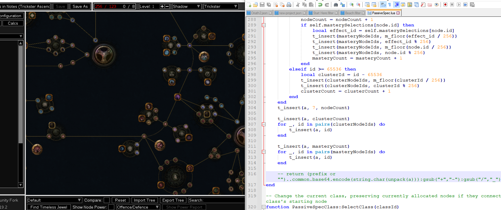 Comment out line 316 and save works