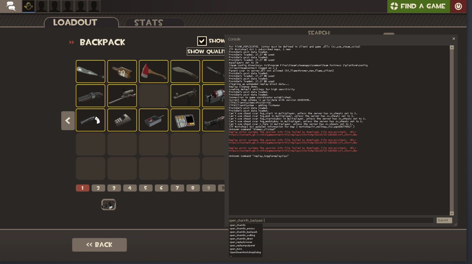 [TF2] Item inventory bug · Issue 4216 · ValveSoftware/Source1Games