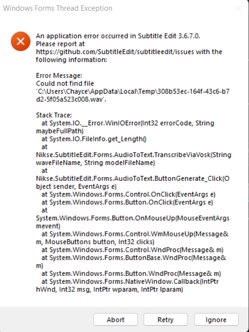Error · Issue #6147 · SubtitleEdit/subtitleedit · GitHub