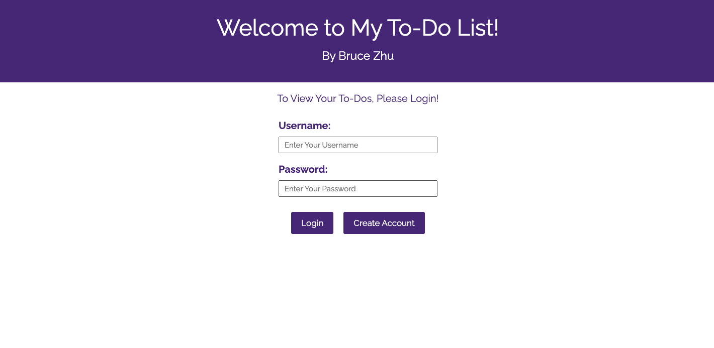 GitHub - brucezhu01/todolistproject