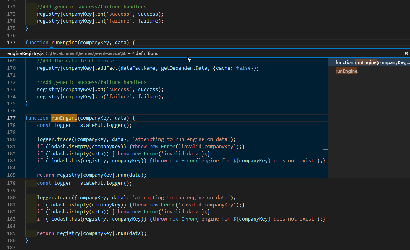 Peek editor pointlessly navigates to destination as well as presenting ...