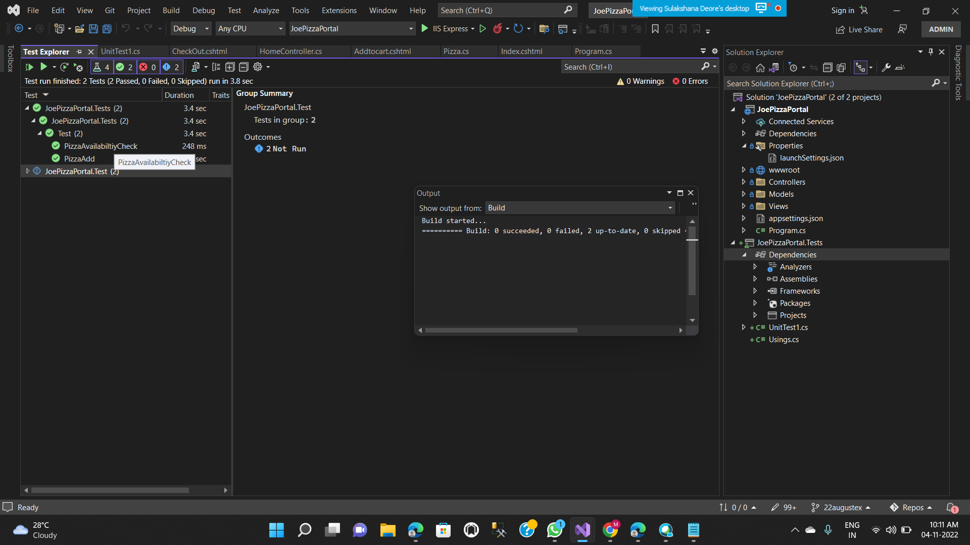 GitHub - NilofarSheriff/JoePizzaPortal