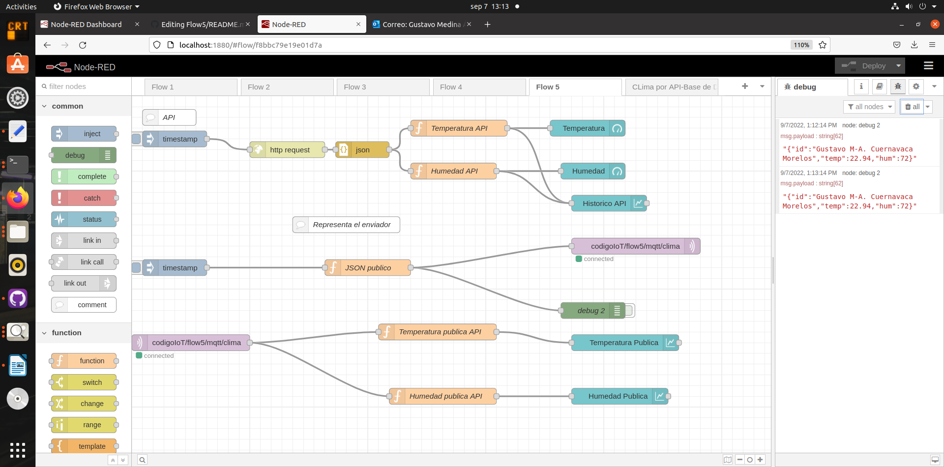 Flow5 Software GitHub - Gustavo-MA/Flow5: Temperatura por MQTT y API desde OpenWeather