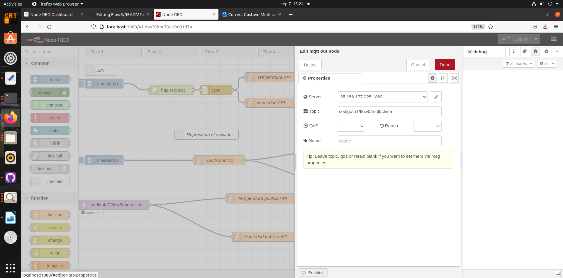 Flow5 Software GitHub - Gustavo-MA/Flow5: Temperatura por MQTT y API desde OpenWeather