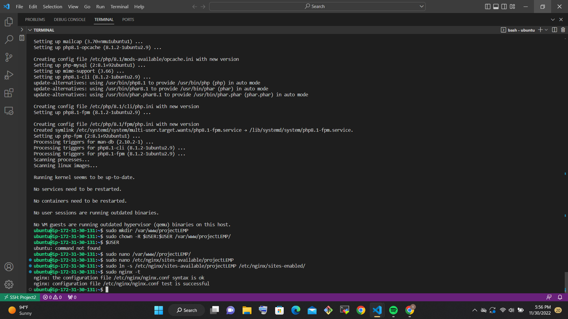 GitHub - tobisreal/projec2: LEMP stack