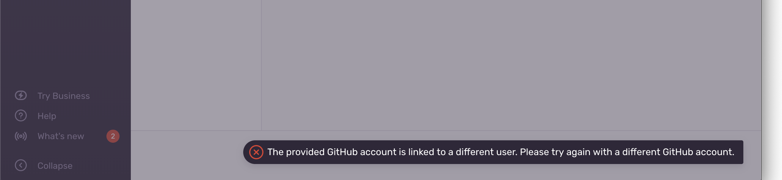 GitHub Integration: GitHub account is linked to a different user ...