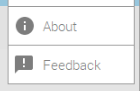 about and feedback icon
