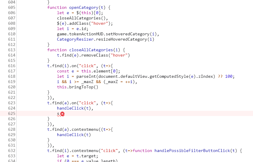 Uncaught ReferenceError: s is not defined · Issue #298 · Drental/fvtt ...