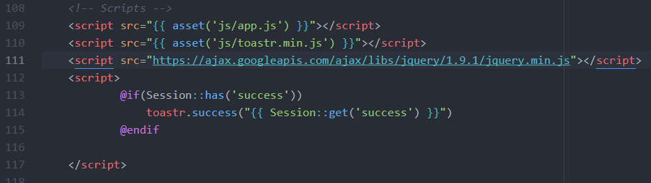 Using laravel 5.4 - cannot show correctly even if I see that work on ...