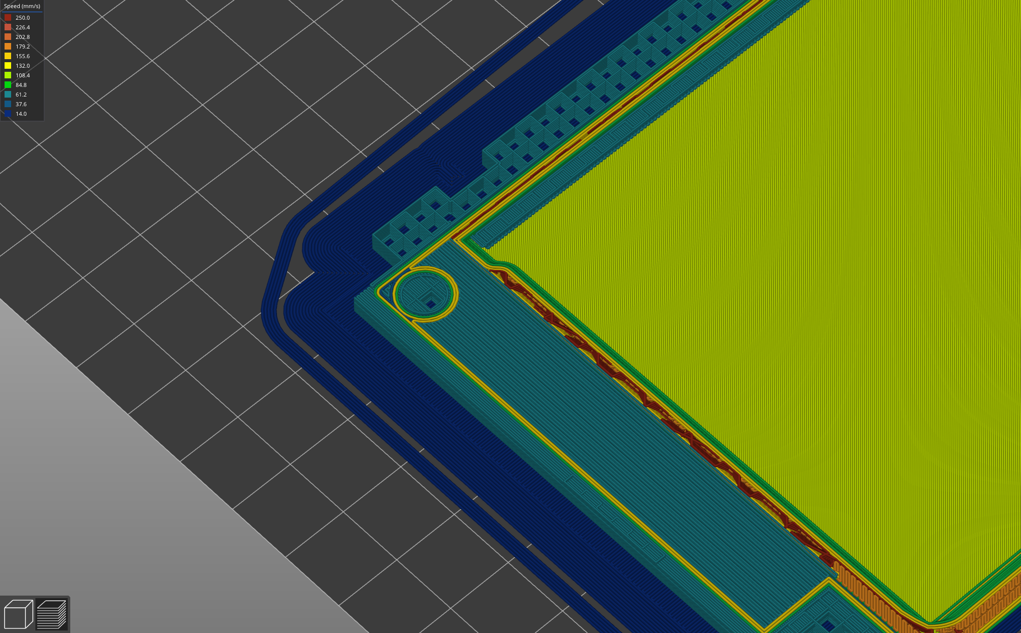 Slower perimeter speed when printing on support interface layer · Issue ...