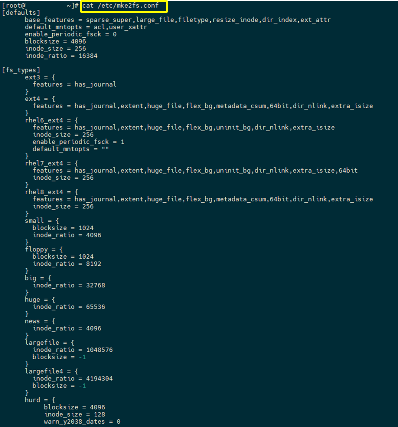 /etc/mke2fs.conf image