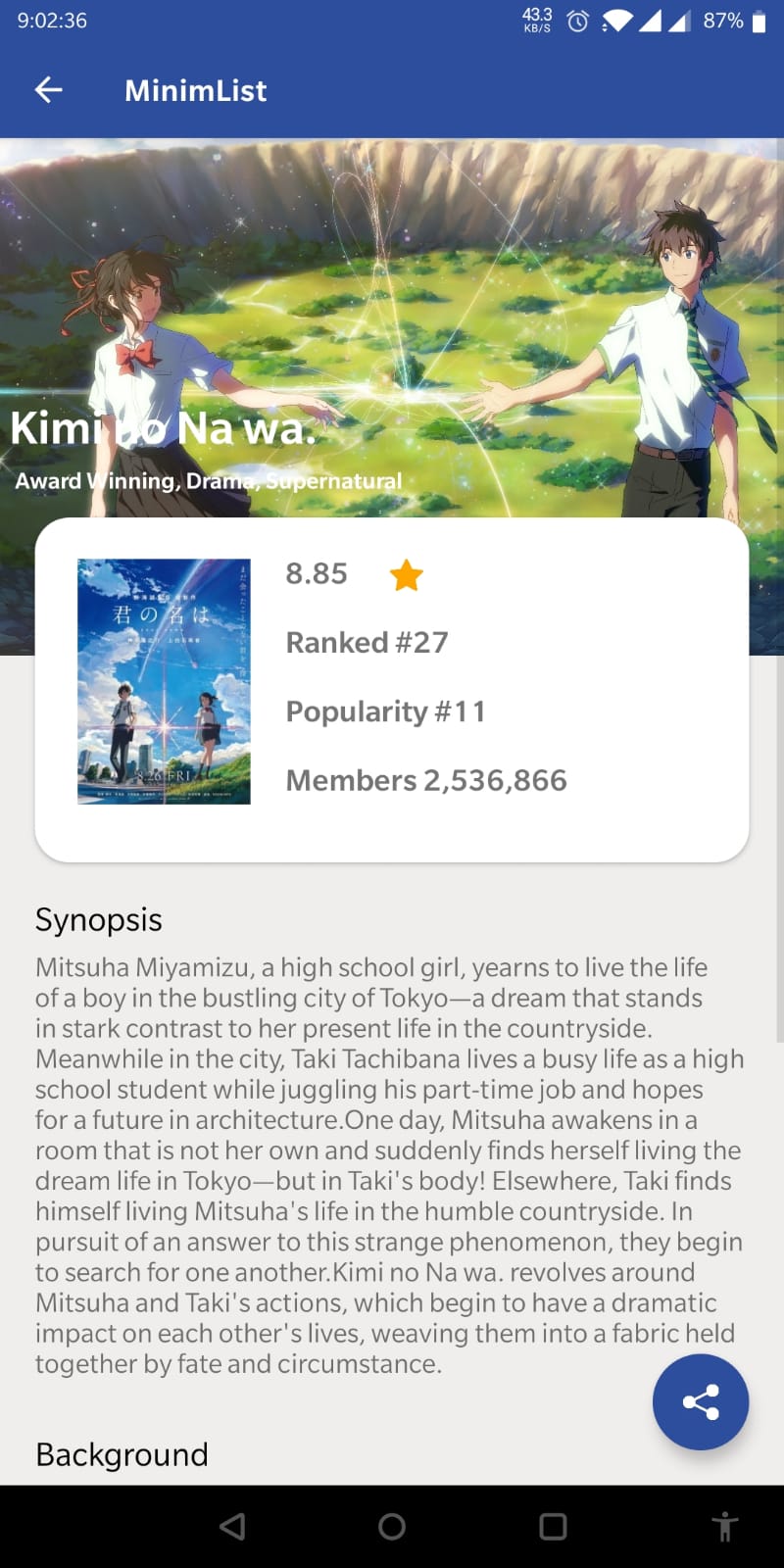 GitHub vsh2607/MinimList a MyAnimeList imitation app for Dicoding