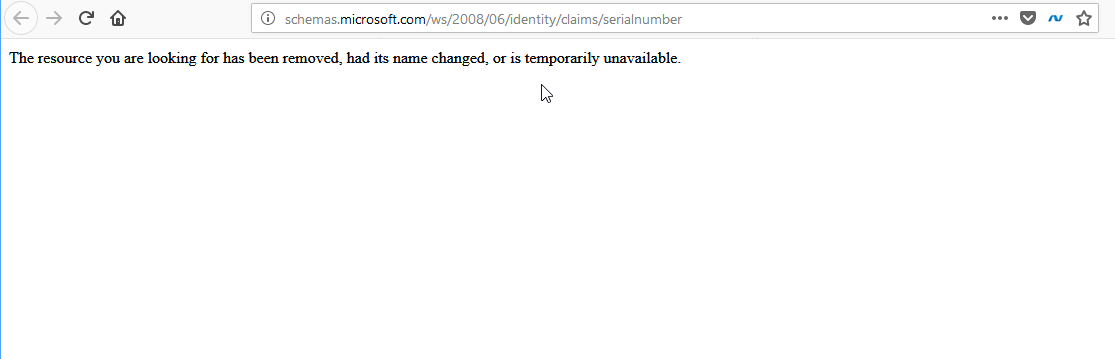 Update the external links inside the documentation of 'ClaimTypes.cs ...