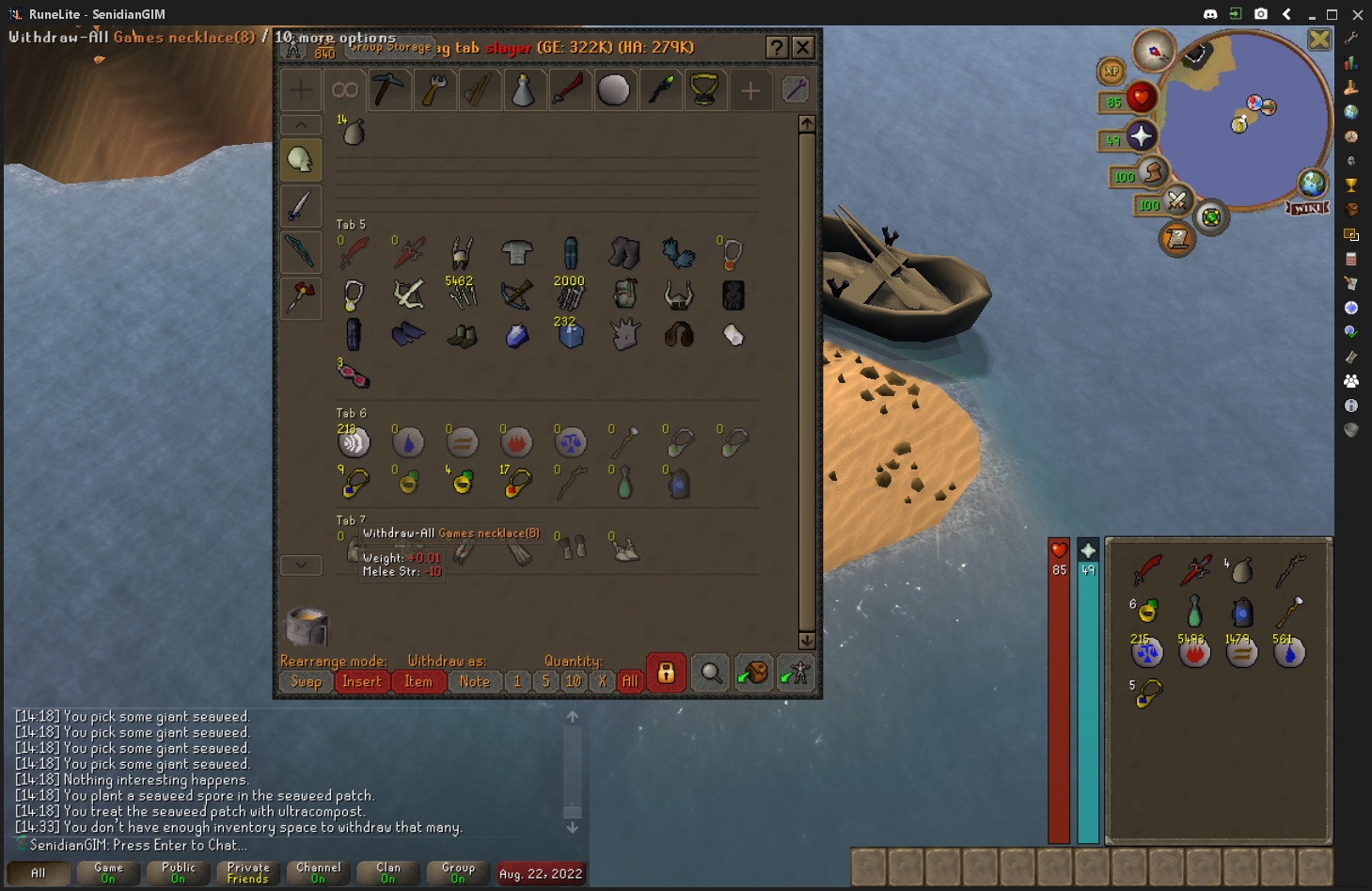 Bank Tag vs OSRS "Always set placeholders" · Issue 15542 · runelite