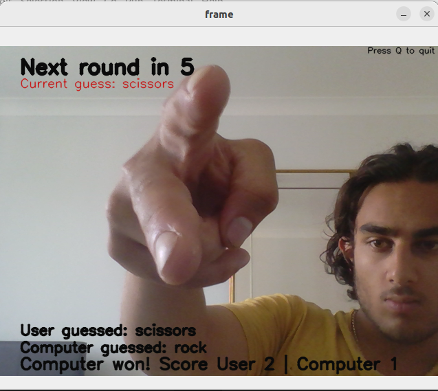 Compter Vision Games GitHub - ArunB25/rps_computer_vision_game: Rock, Paper, Scissors game ...