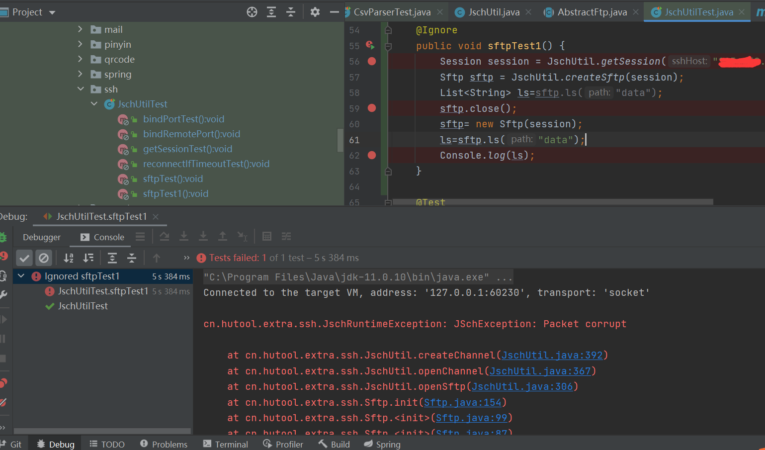 sftp工具类多次连接报错 · Issue #1551 · dromara/hutool · GitHub
