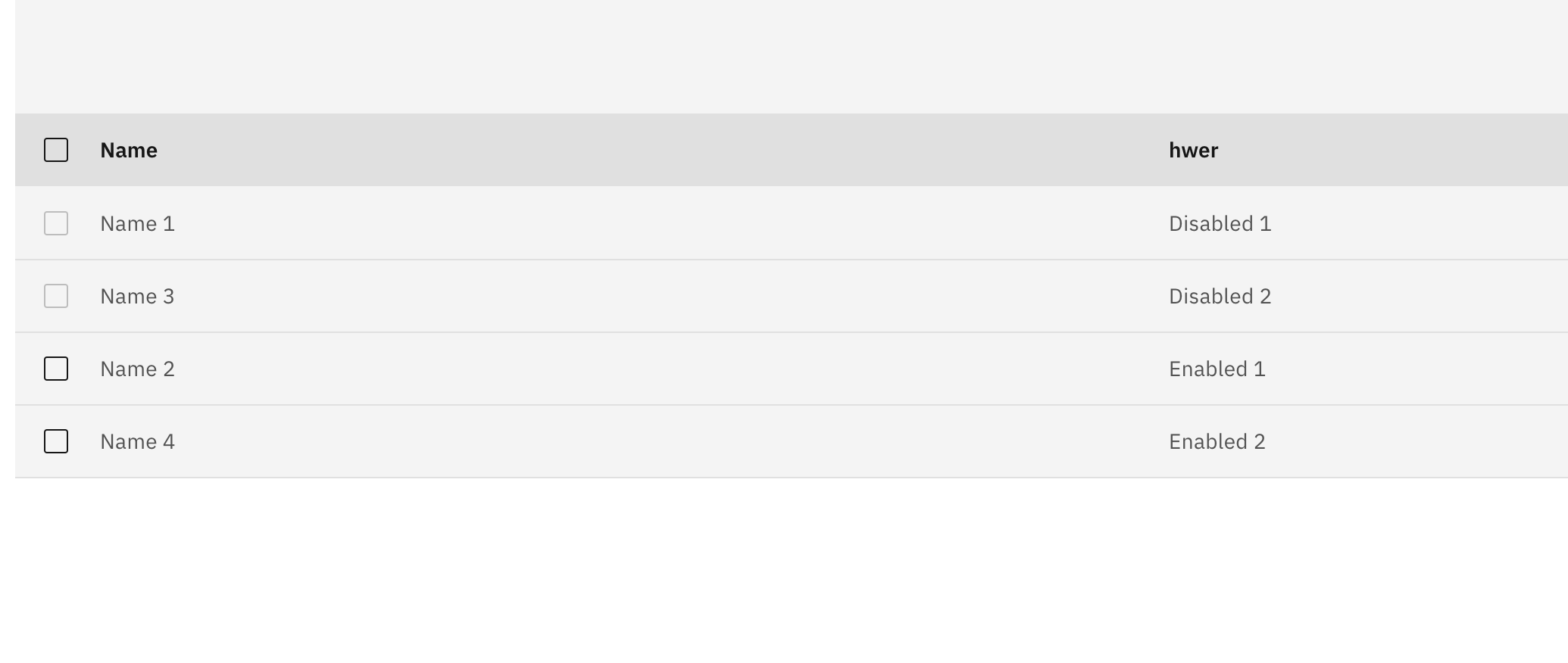 [Table] The rows cannot be disabled when 'enableSingleSelect' is set to