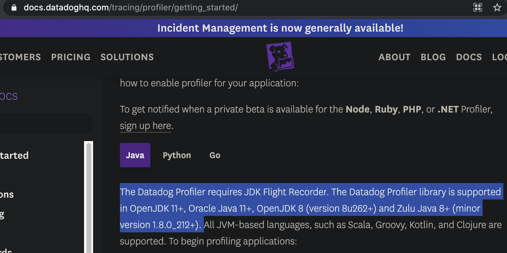 Profiling is not enabled on J9 JVM · Issue 2607 · DataDog/ddtrace