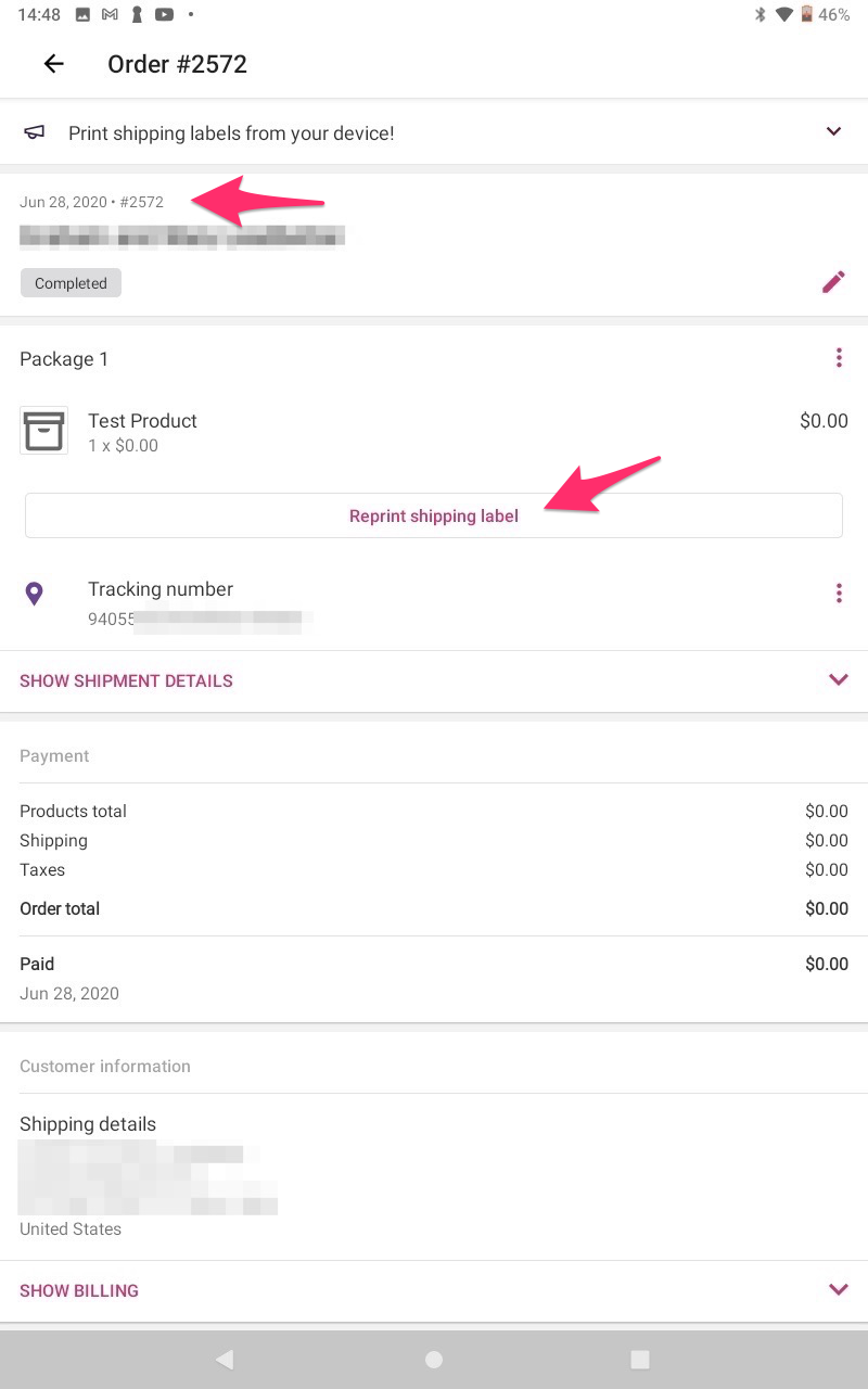 Shipping Labels should I be allowed to reprint shipping labels that