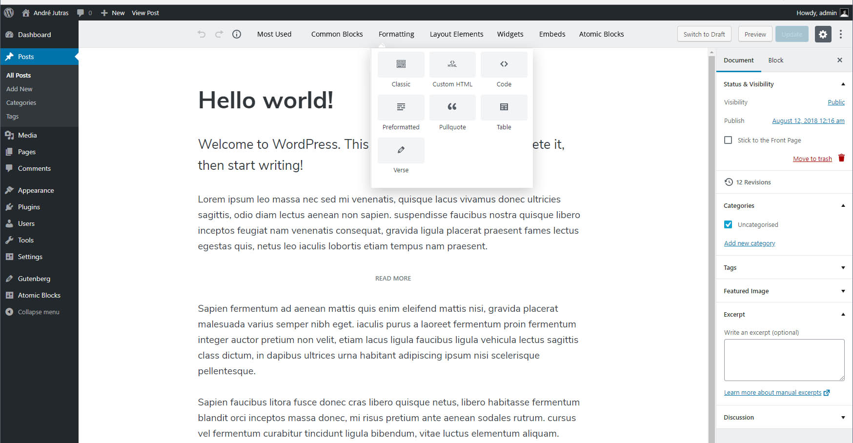 Considering a new layout for the editor · Issue #8951 · WordPress ...