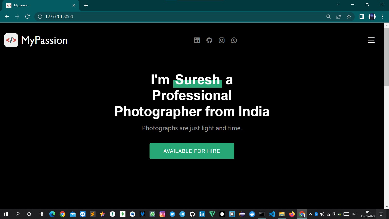 GitHub - Suresh-28/Portfolio: This is a photography portfolio project ...