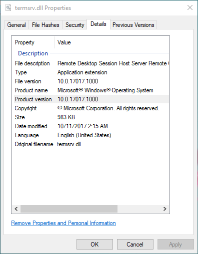 Add support for 10.0.17017.1000 · Issue #323 · stascorp/rdpwrap · GitHub