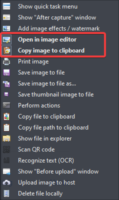 Image not copies to clipboard when 