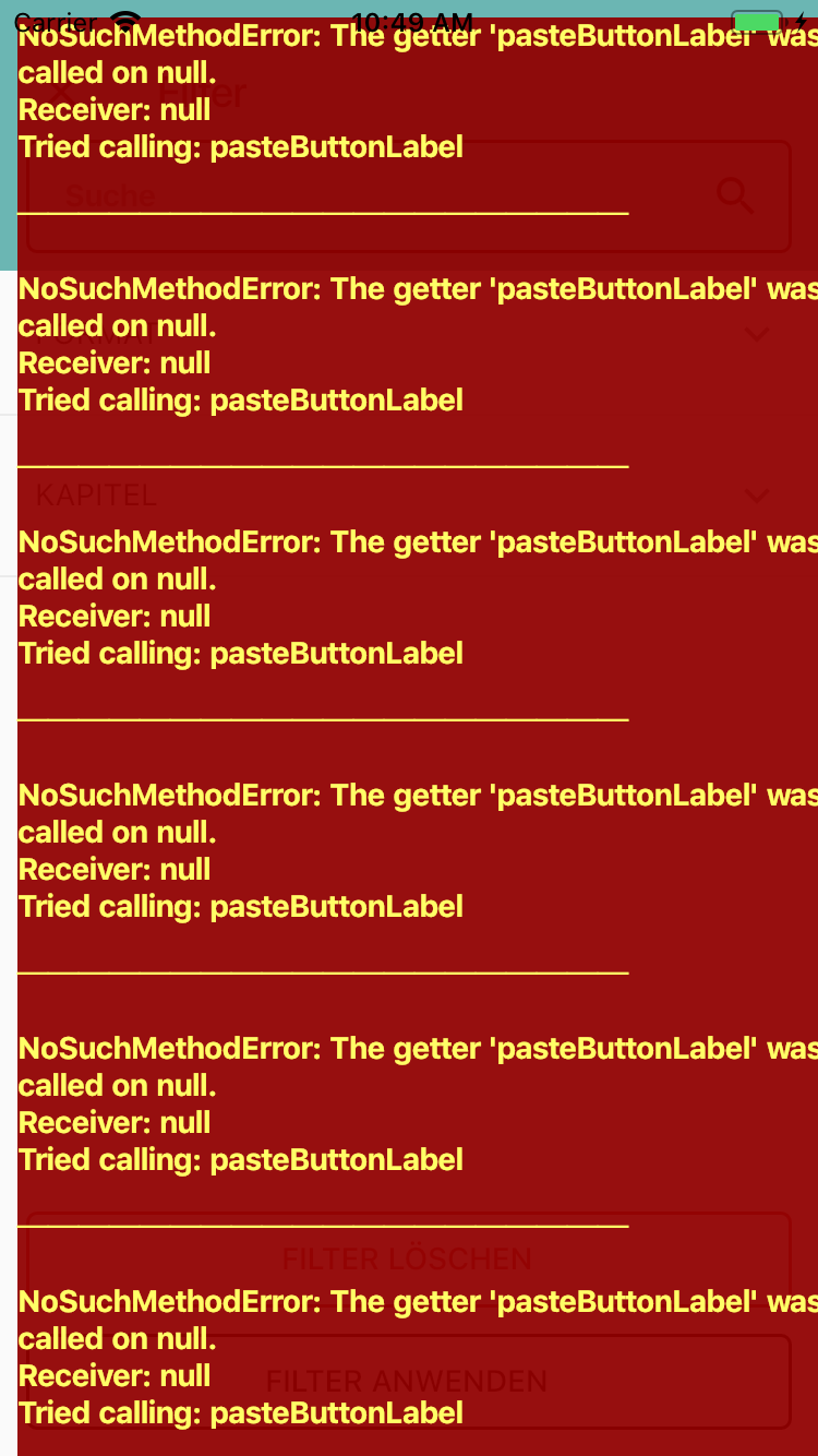 Cut Copy Paste Translation CRASH Issue 19120 Flutter flutter GitHub